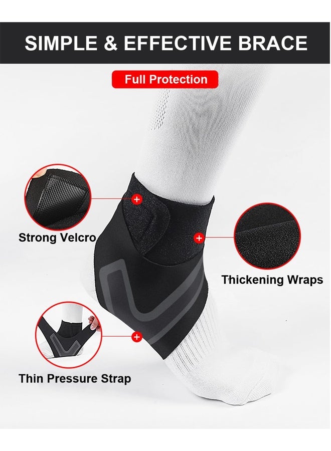 بولوز 2 حزمة دعامة الكاحل ودعامات مرنة للرجال والنساء، دعامة الكاحل، جراب ضغط الكاحل، لفافة الكاحل، دعامة الكاحل للكاحل الملتوي XL - Image 5