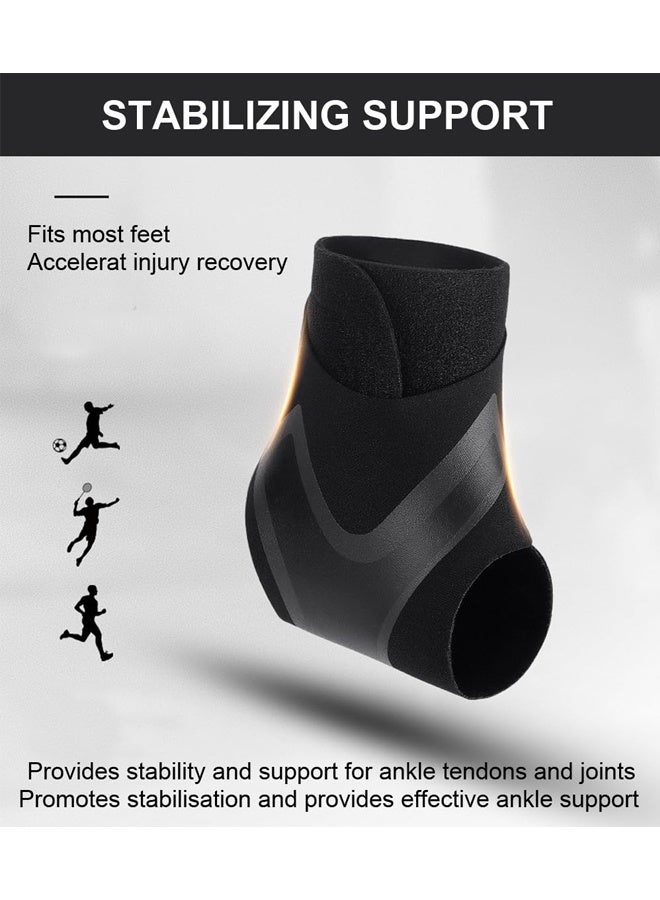 بولوز 2 حزمة دعامة الكاحل ودعامات مرنة للرجال والنساء، دعامة الكاحل، جراب ضغط الكاحل، لفافة الكاحل، دعامة الكاحل للكاحل الملتوي XL - Image 2