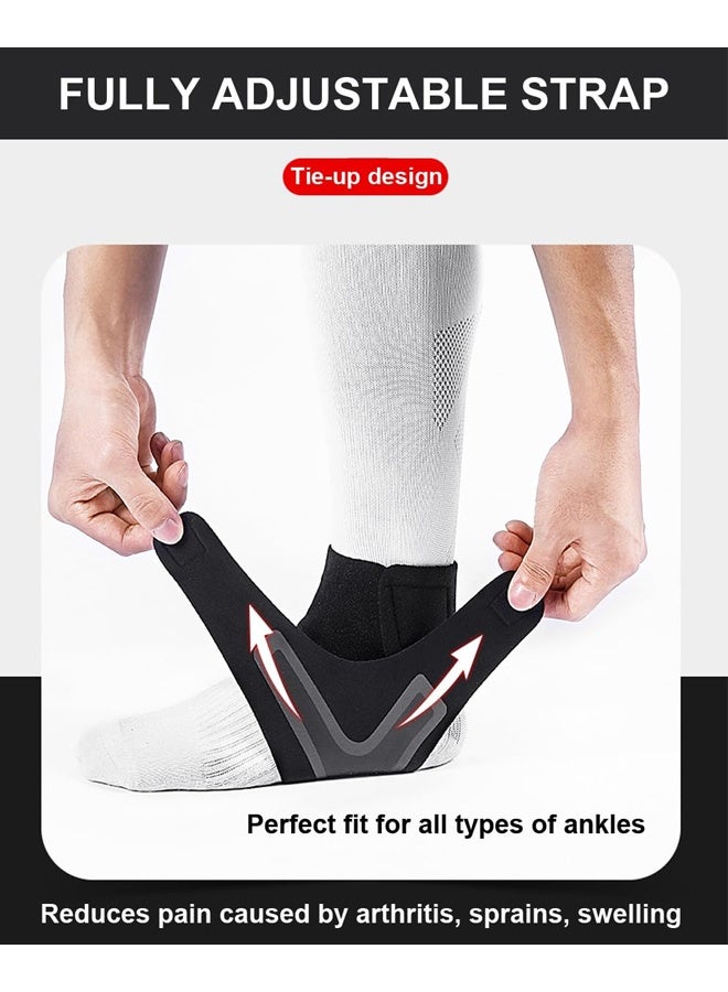 بولوز 2 حزمة دعامة الكاحل ودعامات مرنة للرجال والنساء، دعامة الكاحل، جراب ضغط الكاحل، لفافة الكاحل، دعامة الكاحل للكاحل الملتوي XL - Image 4