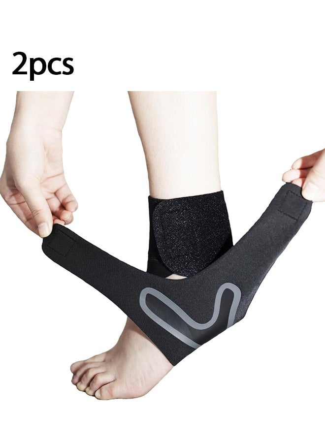 بولوز 2 حزمة دعامة الكاحل ودعامات مرنة للرجال والنساء، دعامة الكاحل، جراب ضغط الكاحل، لفافة الكاحل، دعامة الكاحل للكاحل الملتوي XL - Image 1