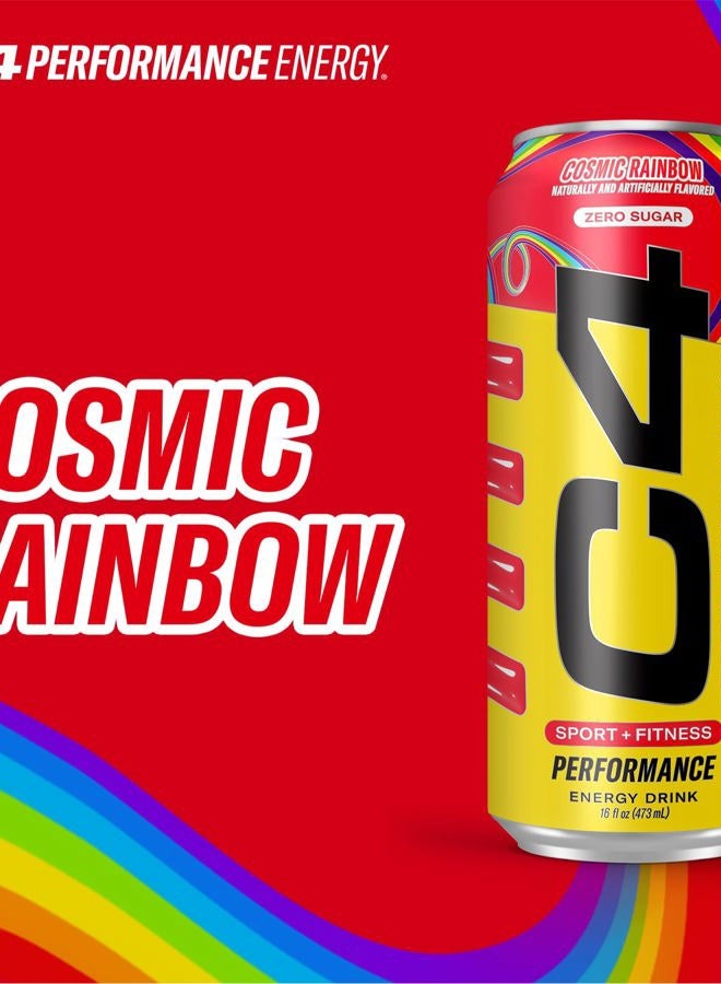 C4 Cellucor C4 Energy Drink, Skittles, Carbonated Sugar Free Pre Workout Performance Drink with no Artificial Colors or Dyes, 16 Oz, Pack of 12 - Image 5