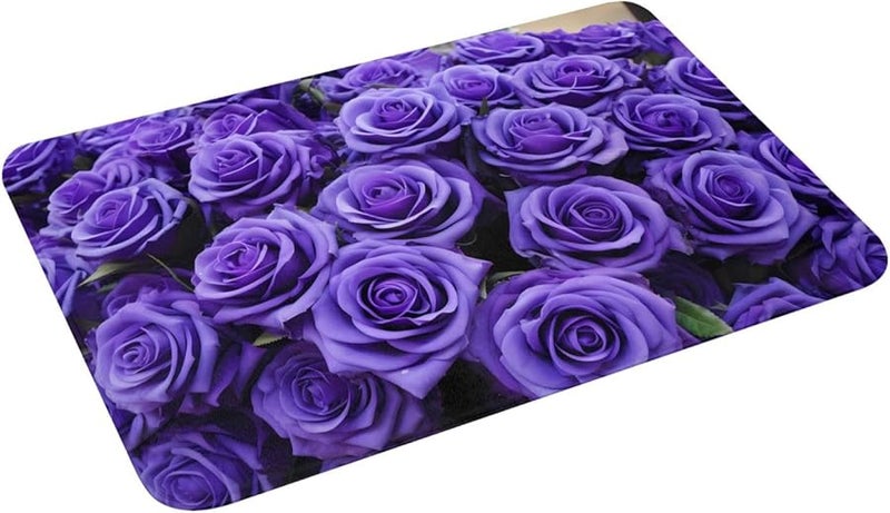 Purple Rose Doormat 16x24 Indoor Outdoor Front Door Mat for Patio Garage Porch - Image 4