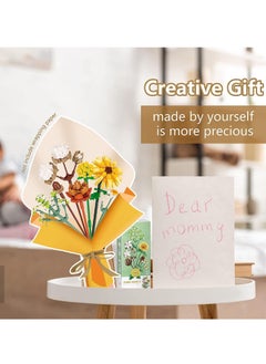 Y&D Flowers Bouquet Building Kit, Artificial Flower Blocks Set Toy for Adults, Creative Botanical Collection Home Decor, Birthday Gifts Girls  - Image 3