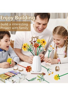 Y&D Flowers Bouquet Building Kit, Artificial Flower Blocks Set Toy for Adults, Creative Botanical Collection Home Decor, Birthday Gifts Girls  - Image 2