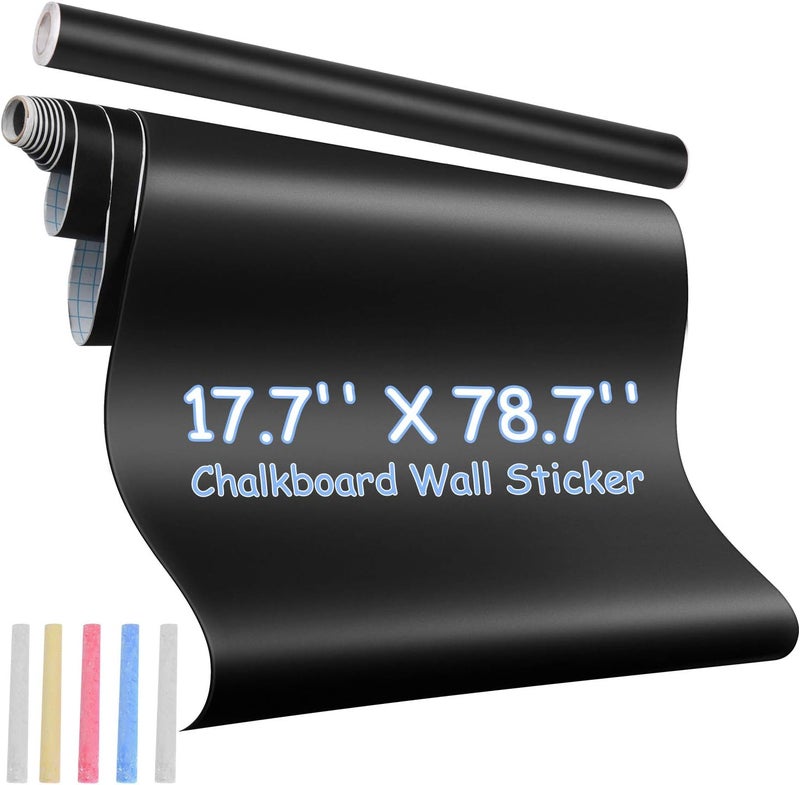 KDG Chalkboard Wall Sticker Wall Decal Blackboard Wallpaper Large Chalkboard Contact Paper Roll Self Adhesive DIY Reusable Erasable Chalkboard Stickers - Image 2