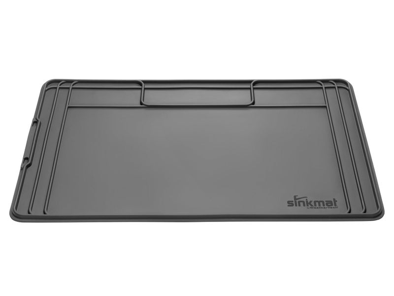 WeatherTech SinkMat â€“ Waterproof Under Sink Liner Mat for Kitchen Bathroom â€“ 28â€ x 19â€ Inches - Durable, Flexible Tray â€“ Home undersink Organizer Must Haves, Black - Image 1
