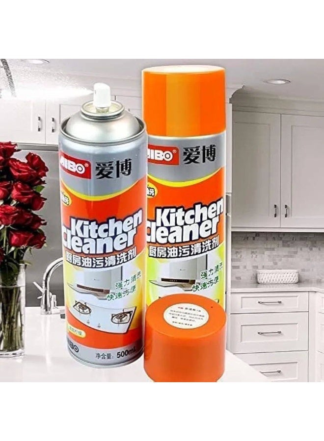 Kitchen Multipurpose Bubble Foam Cleaner Kitchen Cleaner Spray Oil & Grease Stain Remover Chimney Cleaner Spray Bubble Cleaner All Purpose Foam Degreaser Spray for Kitchen Bubble Cleaner Spray - Image 1