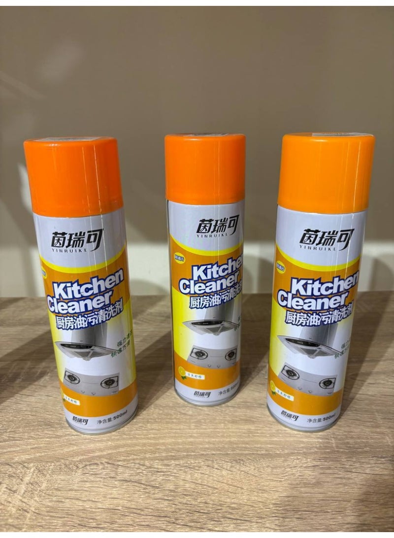 Kitchen Multipurpose Bubble Foam Cleaner Kitchen Cleaner Spray Oil & Grease Stain Remover Chimney Cleaner Spray Bubble Cleaner All Purpose Foam Degreaser Spray for Kitchen Bubble Cleaner Spray - Image 2