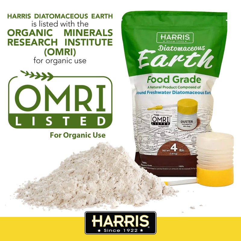 HARRIS Diatomaceous Earth Food Grade, 4lb with Powder Duster Included in The Bag - Image 4