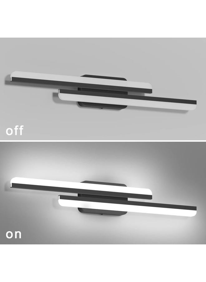 Ralbay 32" Black Bathroom Vanity Lights 36W Frosted Aluminum Modern LED Matte Black Vanity Light for Bathroom Lighting Fixtures White Light 6000K (IP65 Waterproof) - Image 4