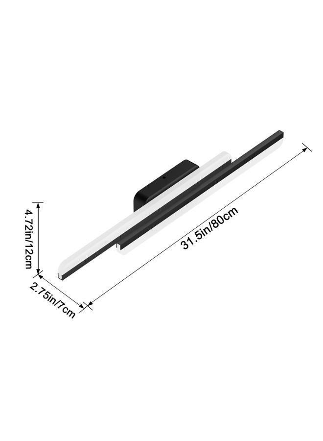 Ralbay 32" Black Bathroom Vanity Lights 36W Frosted Aluminum Modern LED Matte Black Vanity Light for Bathroom Lighting Fixtures White Light 6000K (IP65 Waterproof) - Image 5