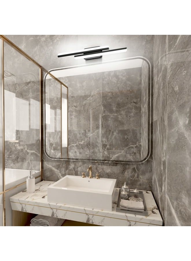 Ralbay 32" Black Bathroom Vanity Lights 36W Frosted Aluminum Modern LED Matte Black Vanity Light for Bathroom Lighting Fixtures White Light 6000K (IP65 Waterproof) - Image 3