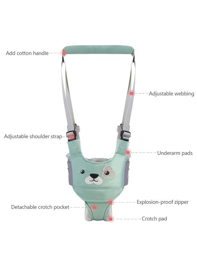 Generic - Handheld Kids Toddler Walking Harness Helper Assistant Protective Belt Child Activity Walker Adjustable Up Walking Learning Helper(Green) - Image 1