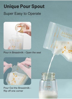 Super ZYouth 30 Pieces Breastmilk Storage Bag, Disposable Milk Storage Bag for Breastfeeding, No-Leak Milk Freezer Storage Pouches, 200ml / 250ml  - Image 2