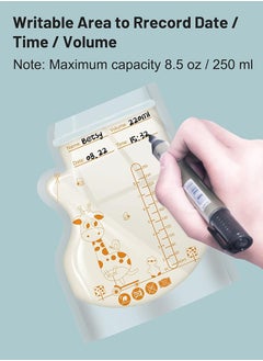 Super ZYouth 30 Pieces Breastmilk Storage Bag, Disposable Milk Storage Bag for Breastfeeding, No-Leak Milk Freezer Storage Pouches, 200ml / 250ml  - Image 4