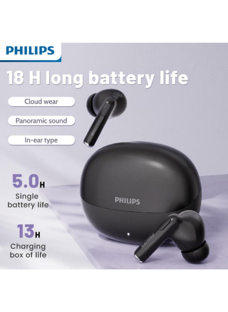 Philips TAT1120 True Wireless Bluetooth Earbuds - Black, Bluetooth 6.0 Long Battery Life, Comfortable In-Ear Music Headphones BLACK - Image 1