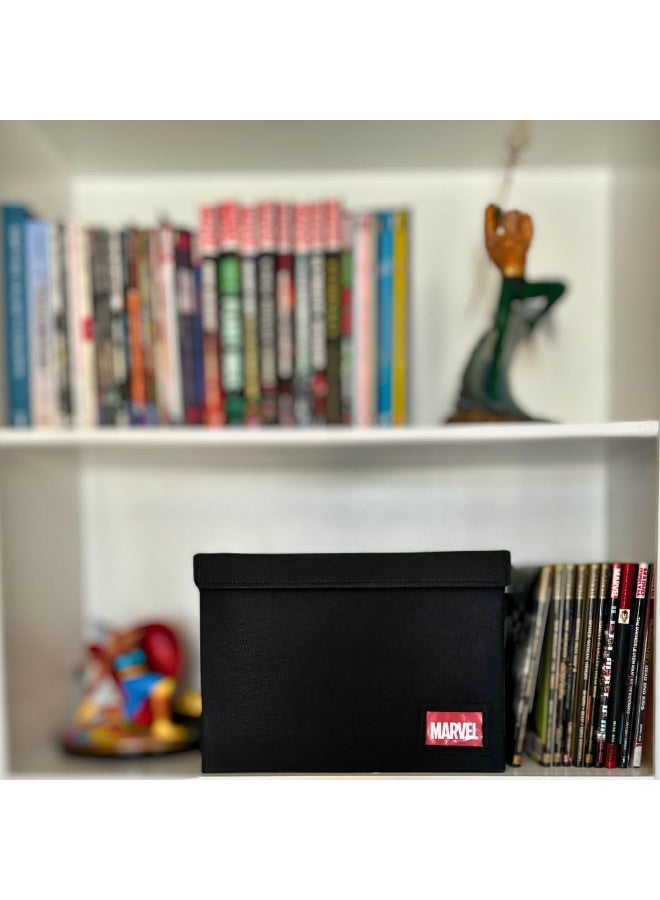 Comic Book Storage Box, Holds up to 150 Comics, Flip-Top, Water Resistant, Cloth Covered, Divider Section, Sturdy, Decorative. - Image 2