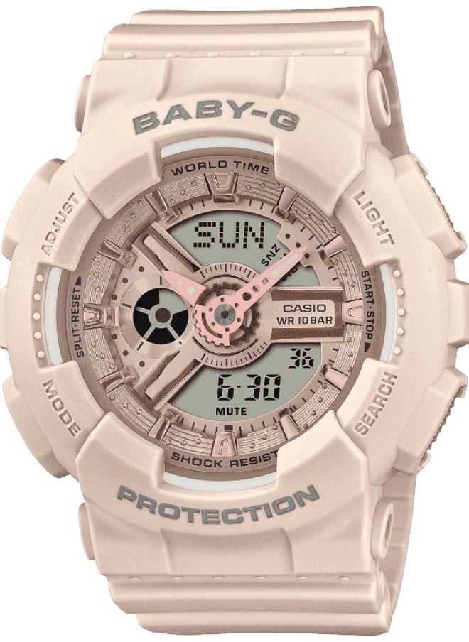 CASIO - Baby-G BA-110 Series Quartz Women's Watch BA-110XCP-4A Pink Gold LCD - Image 1