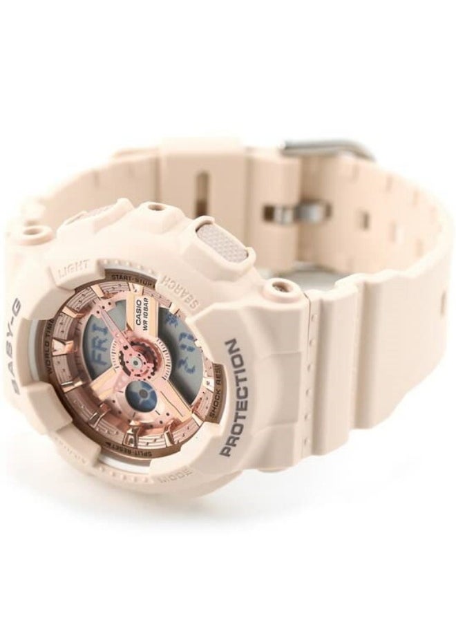 CASIO - Baby-G BA-110 Series Quartz Women's Watch BA-110XCP-4A Pink Gold LCD - Image 1