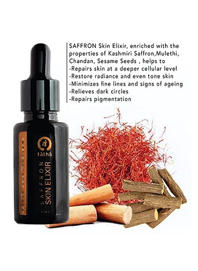Tatha 100% Natural Saffron Oilbased Face Serum For Ageless Beauty And Radiant Skin 15 Ml Ayurvedic Kumkumadi Tailam For Dull Skin Dark Spots & Pigmentation - Image 3