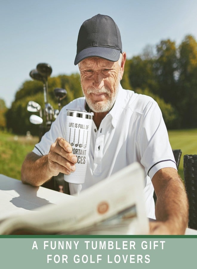 HUNIGIFT Golf Gifts for Men, Grandpa, Uncle, Golfer, Boss, Dad, Husband, Him, Boyfriend - Grandpa Uncle Gifts - Birthday, Christmas Gift for Golfers Men - 20 Oz Life Full Of Important Choices Tumbler - Image 4