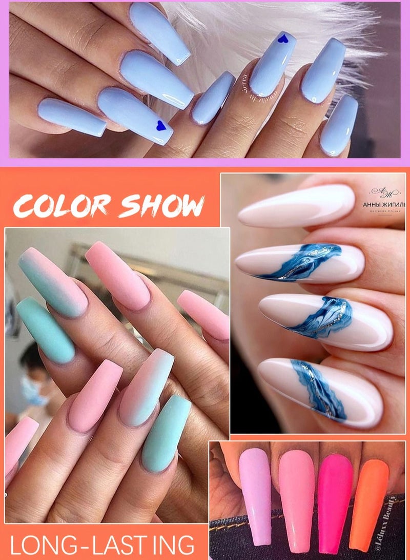 Nee Jolie 23Pcs Gel Nail Polish Set with 20 Colors Gel Nail and Base Gel Top Coat Matte Top Coat for Nail Art Salon for Women - Image 4