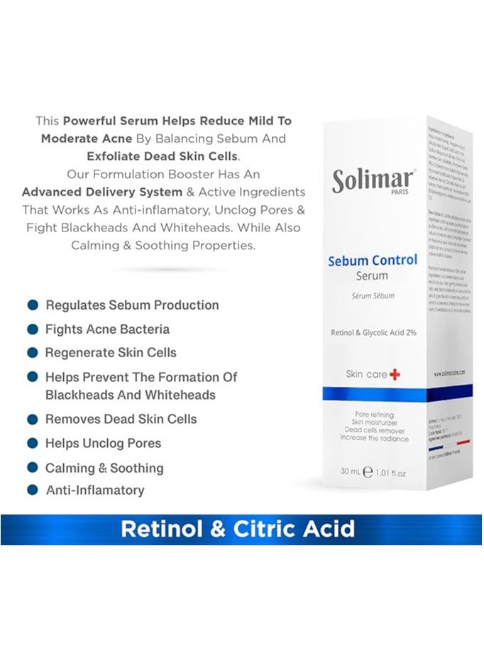 Solimar Paris Sebum Control Serum – Oil Control & Pore Minimizing, 30ml - Image 3