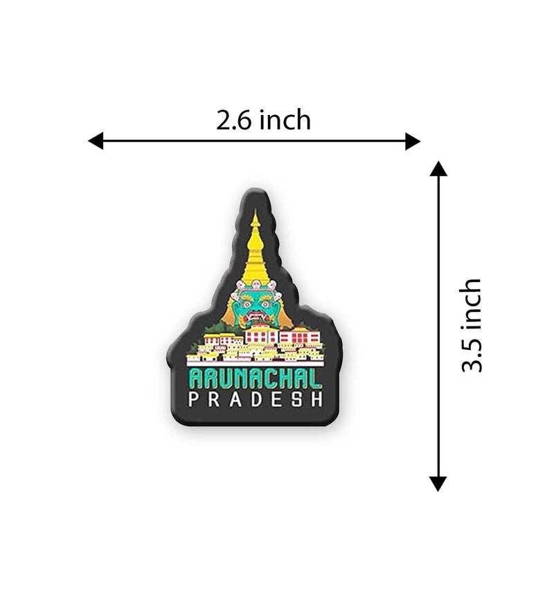 GIFTMEBAZAR Gift Me Bazar Wooden Arunachal Pradesh Fridge Magnet India Souvenir Refrigerator Door Decor Gifts - Image 4