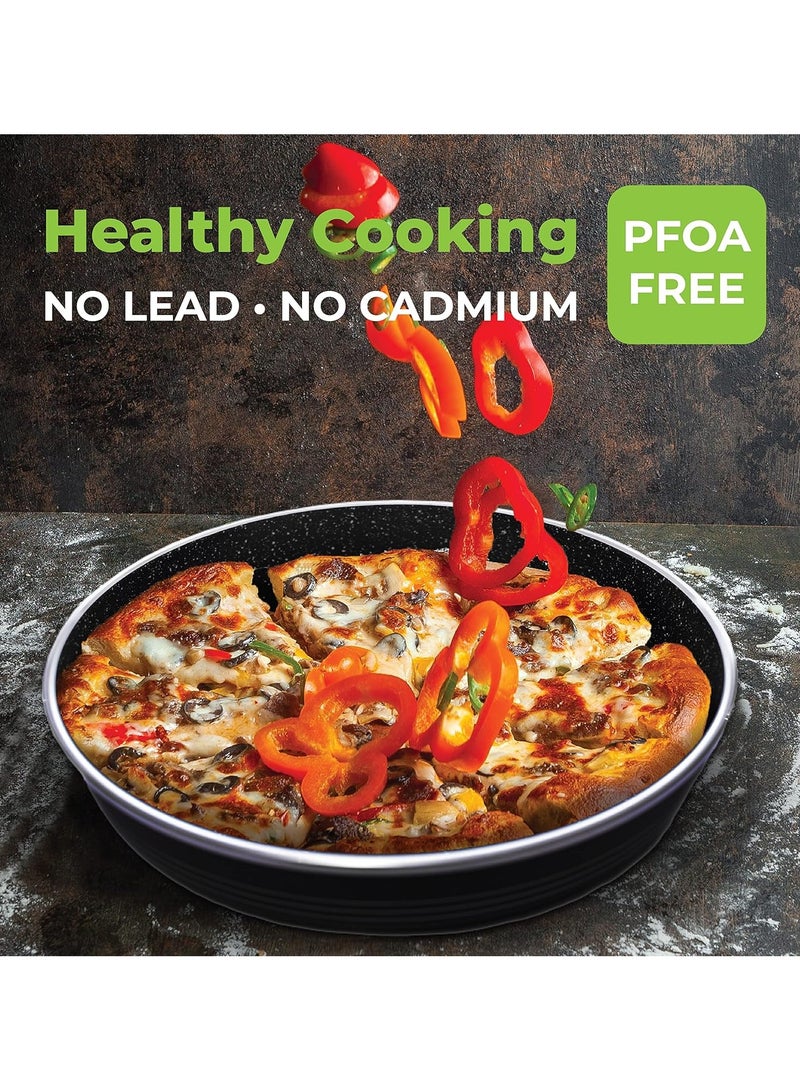 MULLER KITCHEN Oven tray Set 3 Pieces (28cm, 32cm, and 36cm), Die-Cast Aluminum, German Non-Stick Marble Coating Technology, PFOA-Free, Suitable for Multiple Stoves, Dishwasher Safe - Image 5