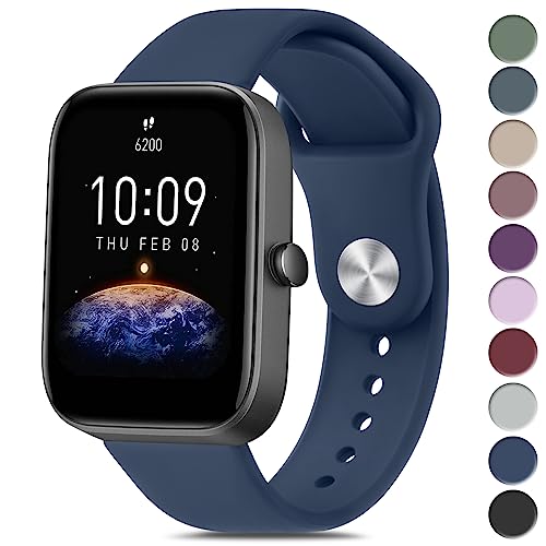 Vanjua Silicone Bands for Amazfit GTR mini Band, Amazfit GTS 4 / GTS 4 Mini / GTS 3 / GTS 2 / GTS 2e / GTS 2 mini / GTS, 20mm Quick Release Soft Sport Replacement Watch Strap for Amazfit Bip 3 / Bip 3 - Image 1