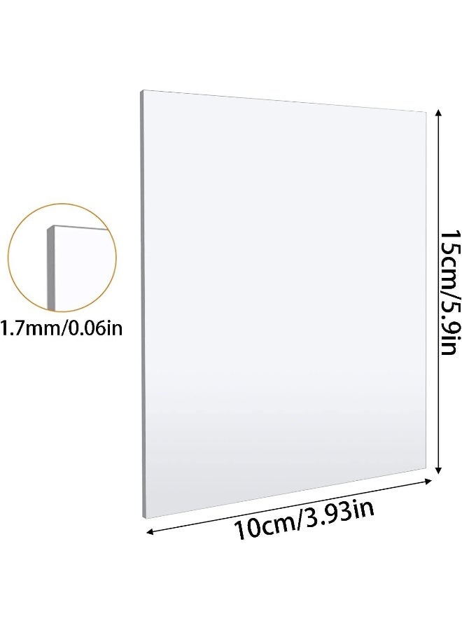 TPGP 5 Pcs Clear Acrylic Sheets 15 x 10 cm Plastic Acrylic Sheet Clear Acrylic Plastic Sheets for Picture Frame Glass Replacement, Advertisement Signs, Painting, Projects Display - Image 2