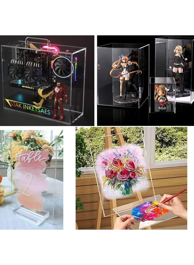 TPGP 5 Pcs Clear Acrylic Sheets 15 x 10 cm Plastic Acrylic Sheet Clear Acrylic Plastic Sheets for Picture Frame Glass Replacement, Advertisement Signs, Painting, Projects Display - Image 4