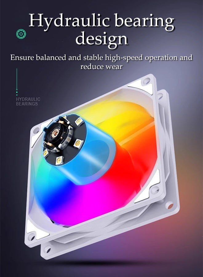 DUNISO 120mm ARGB Case Cooler Fan,4 PIN Motherboard Light Sync Low Noise, up to 1600RPM Cooling Fan,Cooler for Computer Case or CPU (Black) - Image 5