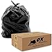 Ox Plastics 55 Gallon 4mil Trash Can Liners Bags 35 Count Capacity Thick Extra Heavy Duty Strength Large Garbage LeakProof Durable House Commercial Use Bags Black - Image 1