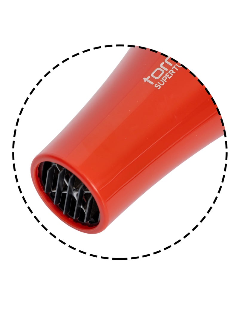 تكنو دراي  مجفف شعر أحمر/فضي  سوبر تربو 6000 - Image 3