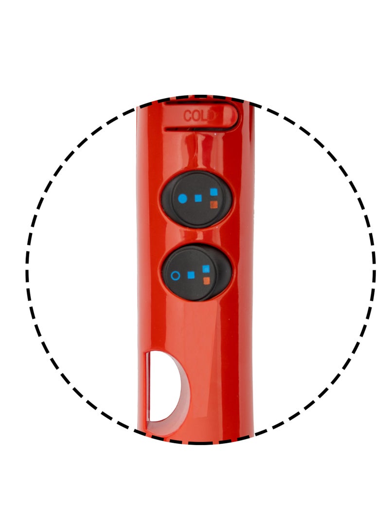 تكنو دراي  مجفف شعر أحمر/فضي  سوبر تربو 6000 - Image 4