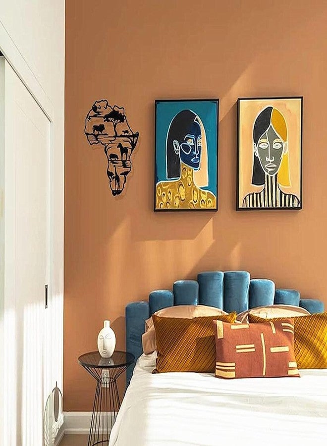 EatingBiting Africa Map 9.76" wide, 11.8" long Metal Wall Decor African Animals Wall Art Cutout Sign for Home Bedroom Living Room Office Garden Hotel Wall Decoration - Image 2