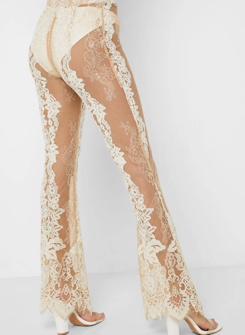Missguided Eyelash Lace Beach Pants