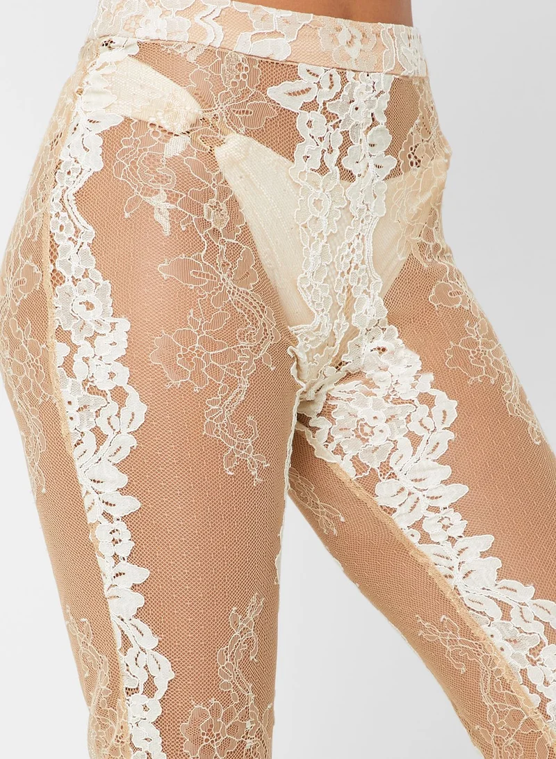 Missguided Eyelash Lace Beach Pants