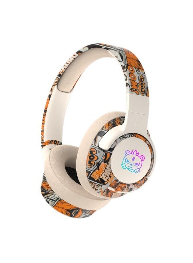 general Bluetooth Doodle Headset Long Battery Life Fashion Wireless Headset Bluetooth Headset Stereo Music Game Headset Girl Boy Gift - Image 1