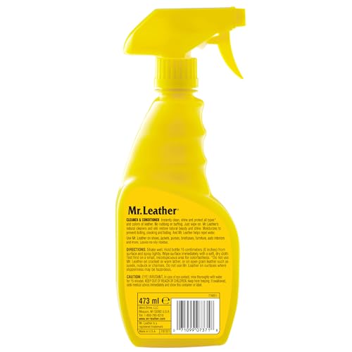 Mr. Leather Cleaner and Conditioner - Safe for All Leather & Vinyl - Hydrate and Shine with Water-Repellent Protection for Couches, Car Interior, Shoes, and Bags (16 oz) - Image 2