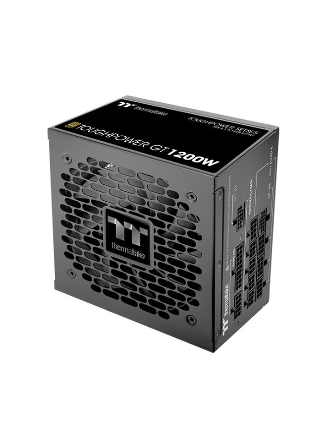 ثيرمال تيك مزود الطاقة توف باور GT 1200 واط ATX 3.1 بالكامل، معتمد 80 PLUS ذهبية، موصل GPU PCIe Gen 5.1 12+4 بن، مروحة هيدروليكية 120 مم مع وضع المروحة الذكي صفر، أسود | PS-TPT-1200FNFAGK-3 - Image 3