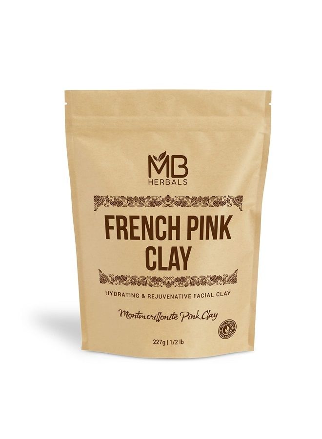 MB Herbals French Pink Clay 8 oz / 0.5 LB | Montmorrillonite Pink Clay (French Rose Clay) | Mild, Hydrating Clay for Sensitive, Matured & Acne-Prone Skin - Packing May Vary - Image 3
