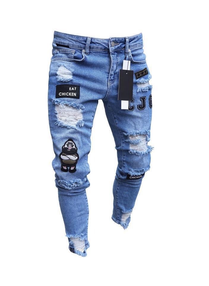 general Mid-Rise Ripped Jeans Blue - Image 1
