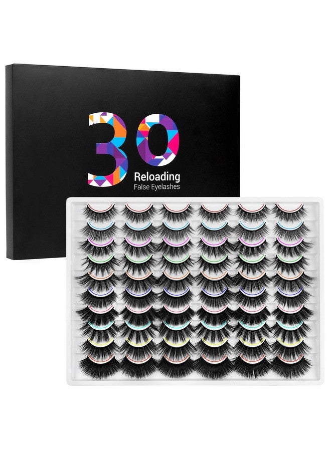 DYSILK Mink Lashes False Eyelashes - 30 Pairs 10 Styles Mixed Lashes Pack False Mink Eyelashes Wispy Fluffy Natural Look Eyelashes Long Lashes Soft Reusable - Image 1