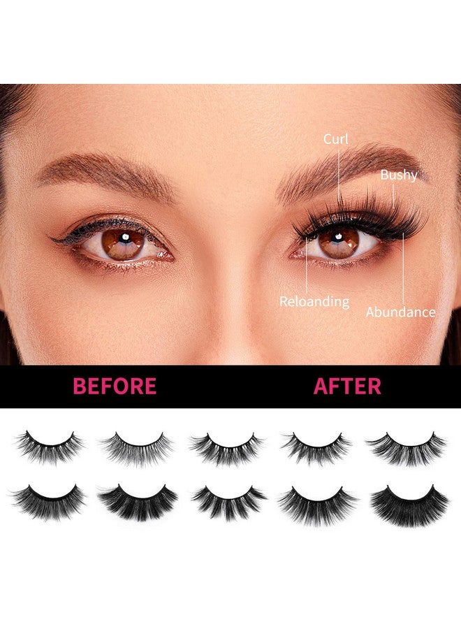 DYSILK Mink Lashes False Eyelashes - 30 Pairs 10 Styles Mixed Lashes Pack False Mink Eyelashes Wispy Fluffy Natural Look Eyelashes Long Lashes Soft Reusable - Image 3