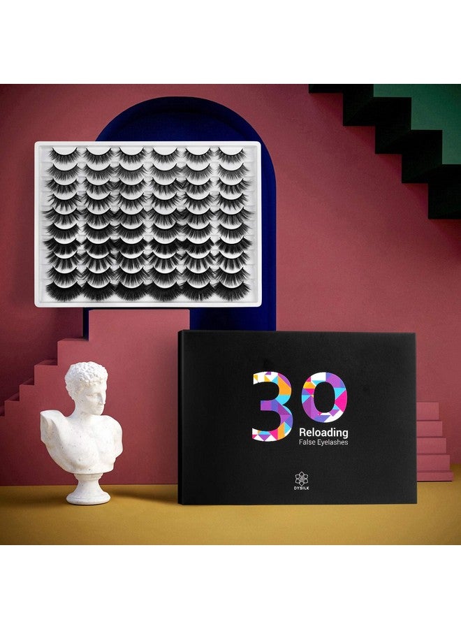 DYSILK Mink Lashes False Eyelashes - 30 Pairs 10 Styles Mixed Lashes Pack False Mink Eyelashes Wispy Fluffy Natural Look Eyelashes Long Lashes Soft Reusable - Image 4