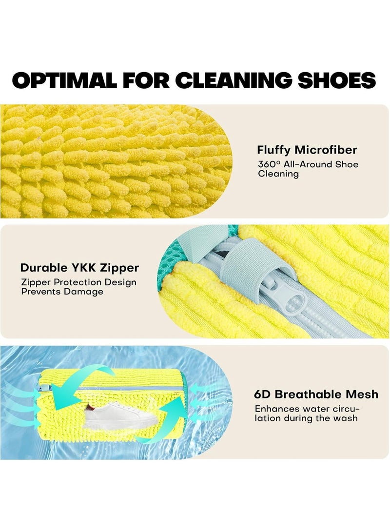 كيس غسيل لغسالة الأحذية: كيس غسيل الأحذية للغسالة والمجفف - كيس تنظيف الأحذية القابل لإعادة الاستخدام للأحذية الرياضية وأحذية التنس، مجموعة تنظيف مضادة للبقع (قطعة واحدة) - Image 4