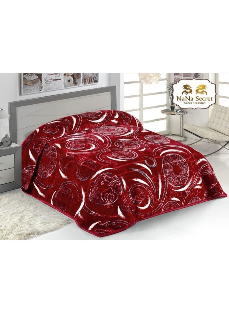 NaNA Secret Blanket 8 kg, two layers, laser engraving, Korean design