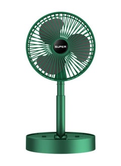 Super Portable Desk Fan, USB Rechargeable Foldable Desktop Fan, 3 Adjustable Wind Speeds for Office, Home and Outdoor (Green)  - Image 1